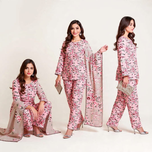 A-38 Karandi 3pc Digital Printed Suit With Digital Printed Karandi Dupatta