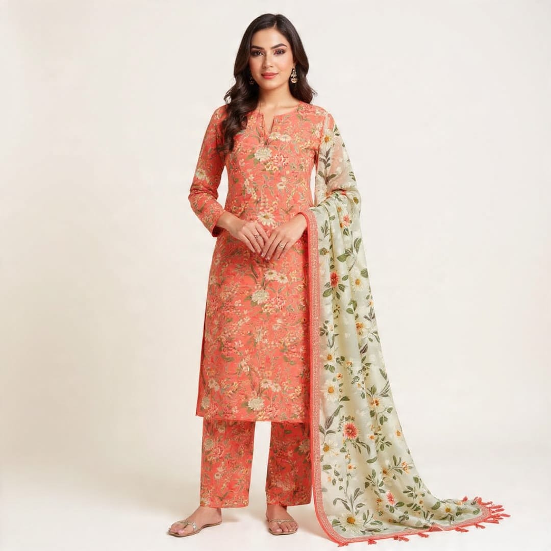 A-39 Karandi 3pc Digital Printed Suit With Digital Printed Karandi Dupatta